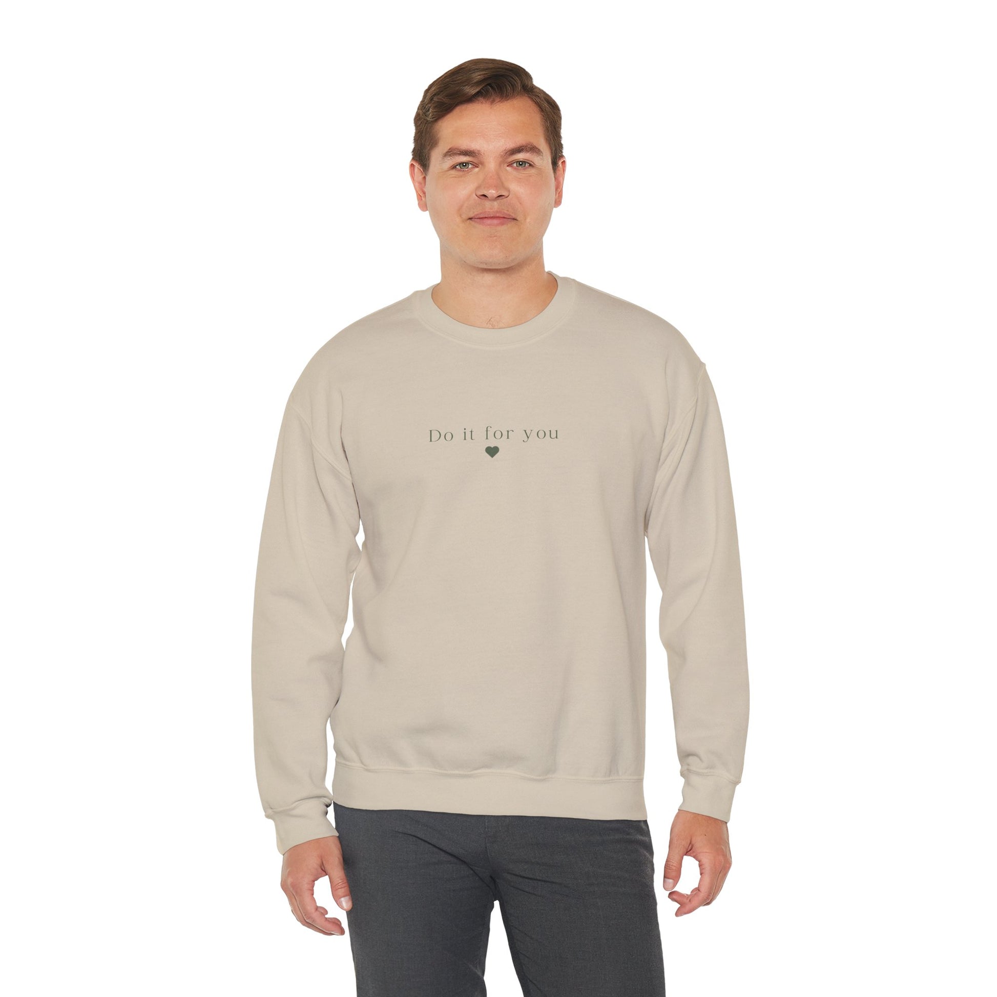 Cozy Affirmation Crewneck Sweatshirt – Do It For You - Wolf Aura Co