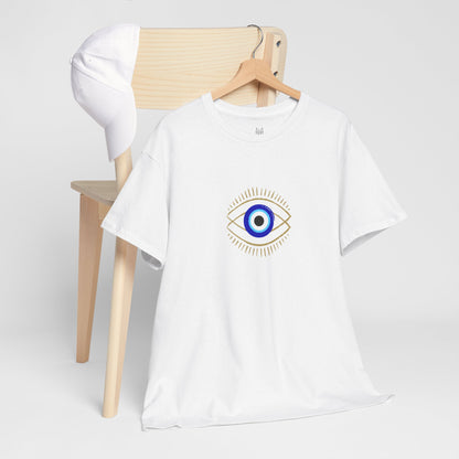Evil Eye Graphic Tee – Unisex Casual Cotton T-Shirt | Protect Your Energy Shirt, Positive Vibes Apparel, Spiritual Gift - Wolf Aura Co
