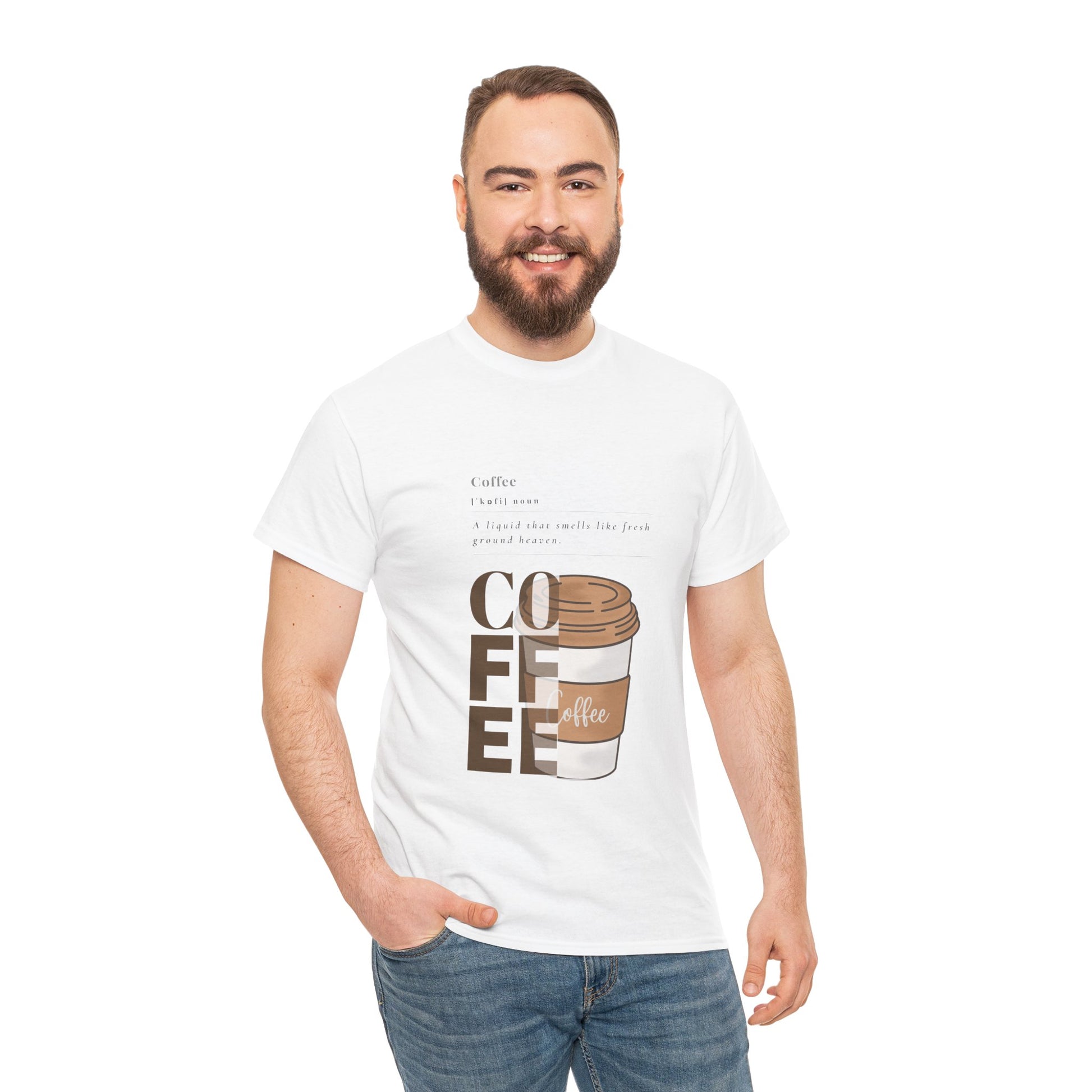 Fresh Brew Vibes Cotton T-Shirt – Casual Coffee Lovers Graphic Tee, Everyday Comfort, Barista Gift - Wolf Aura Co