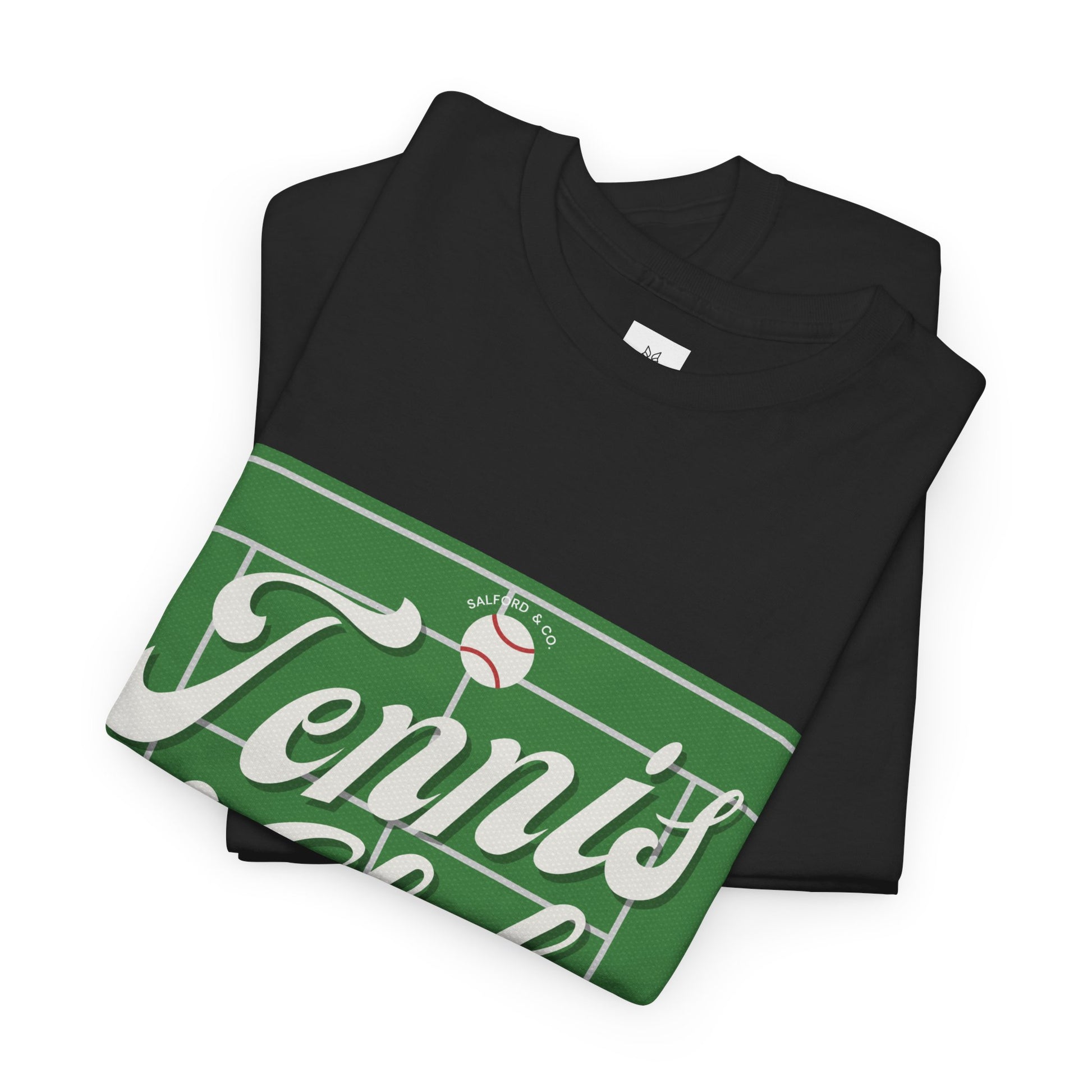 Tennis Print Tee – Unisex Cotton T-Shirt for Sports Lovers - Wolf Aura Co