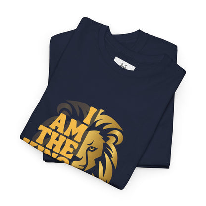 Lion Print Cotton T-Shirt – Fierce Graphic Tee, Casual Everyday Wear, Animal Lover Gift - Wolf Aura Co