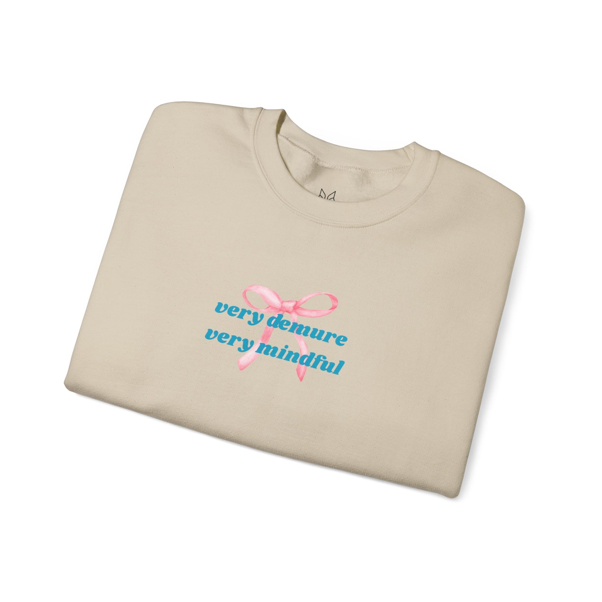 Very Demure, Very Mindful Print Sweatshirt – Cozy & Chic - Wolf Aura Co
