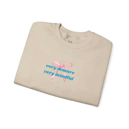 Very Demure, Very Mindful Print Sweatshirt – Cozy & Chic - Wolf Aura Co