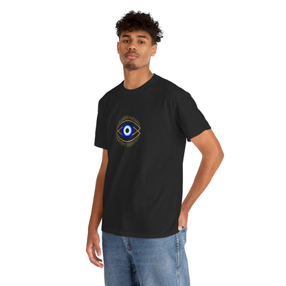 Evil Eye Graphic Tee – Unisex Casual Cotton T-Shirt | Protect Your Energy Shirt, Positive Vibes Apparel, Spiritual Gift - Wolf Aura Co