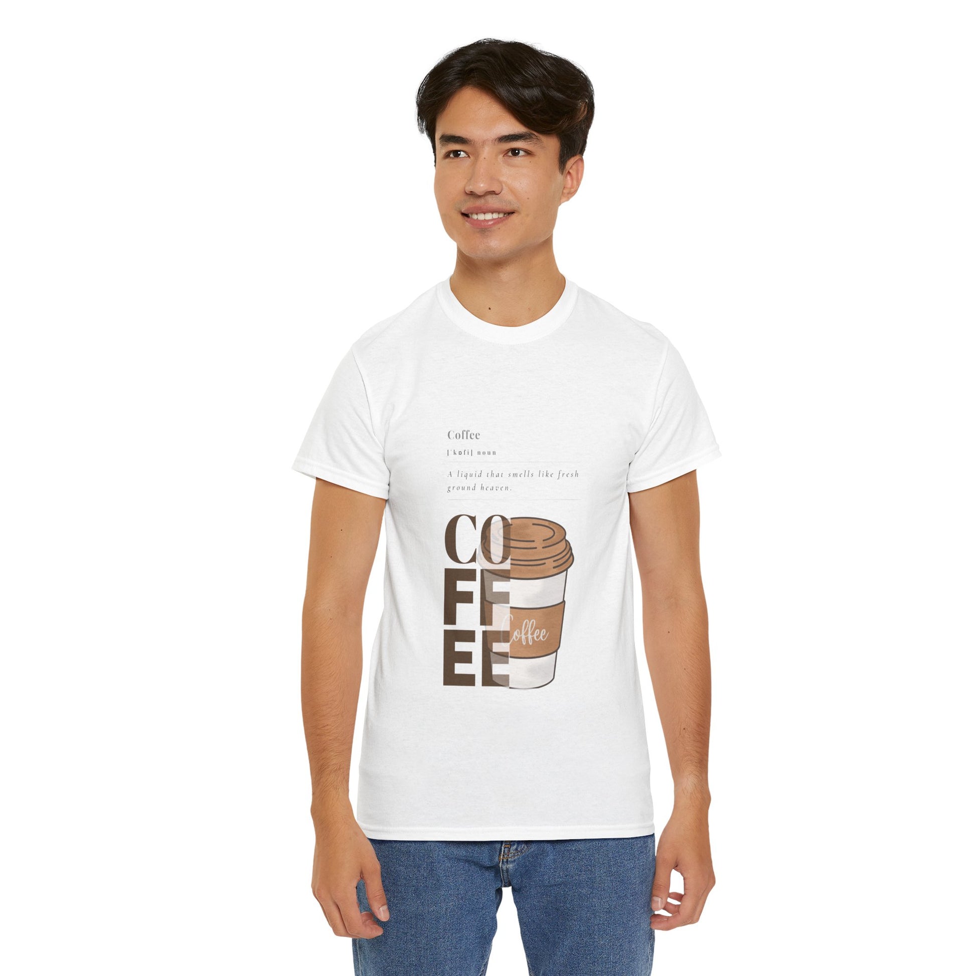 Fresh Brew Vibes Cotton T-Shirt – Casual Coffee Lovers Graphic Tee, Everyday Comfort, Barista Gift - Wolf Aura Co