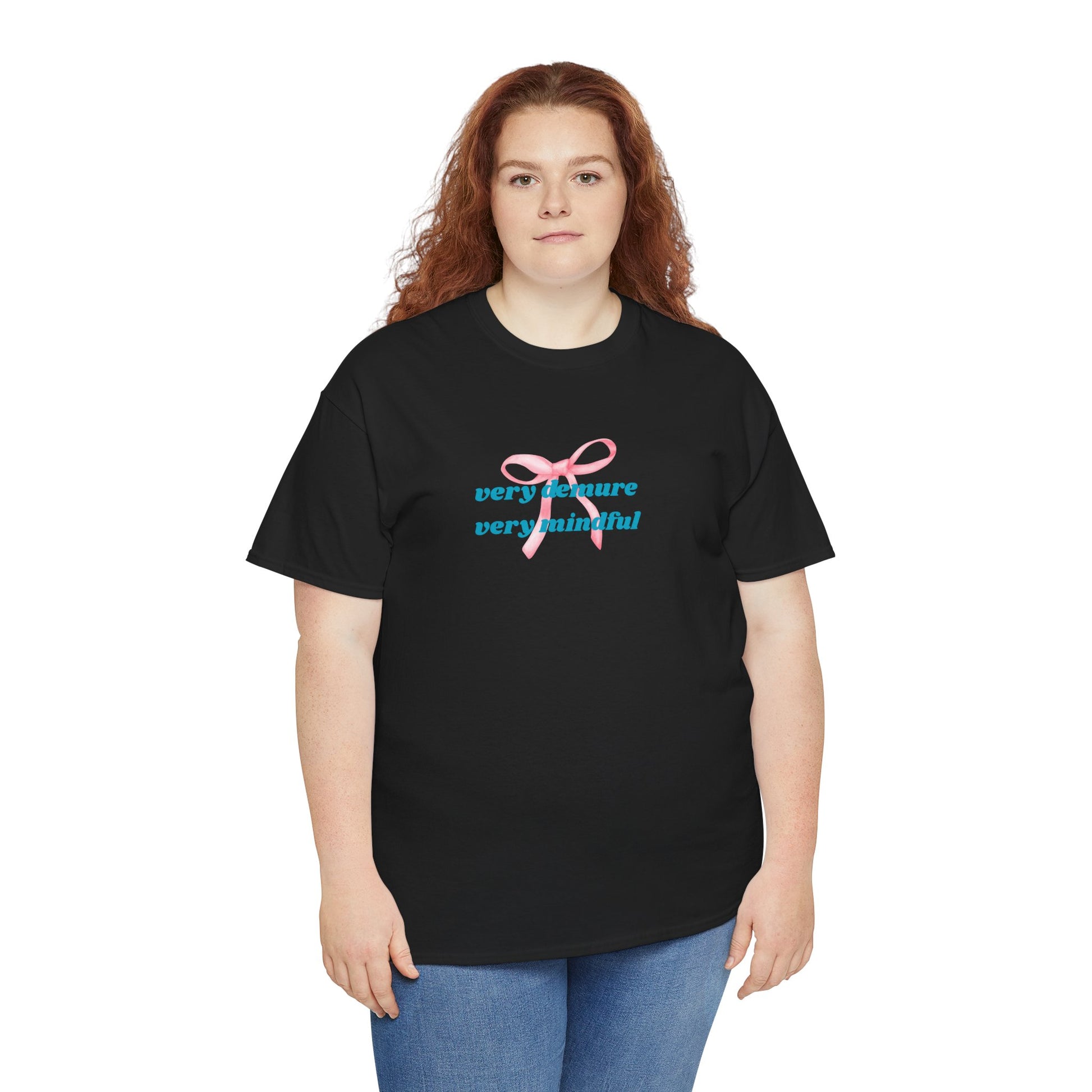Very Demure, Very Mindful Print Tee – Cozy & Stylish - Wolf Aura Co
