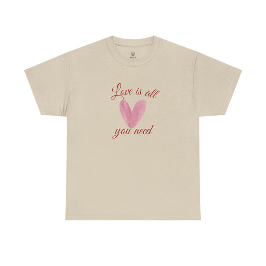 Love Is All You Need Heart Tee — Romantic Valentine’s Day T-Shirt
