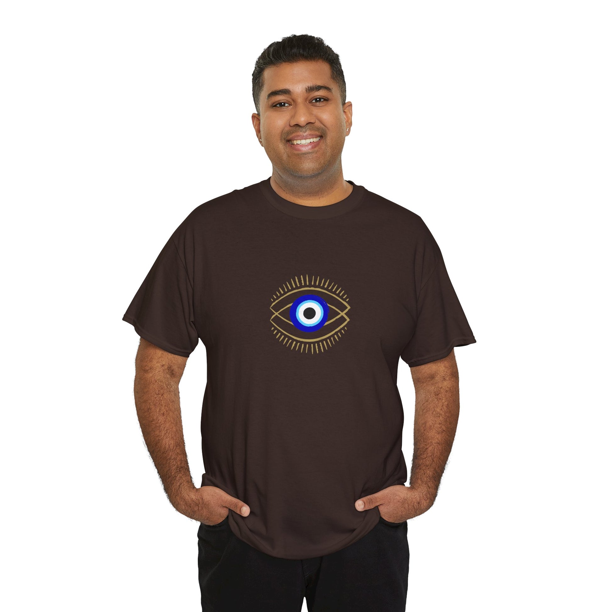 Evil Eye Graphic Tee – Unisex Casual Cotton T-Shirt | Protect Your Energy Shirt, Positive Vibes Apparel, Spiritual Gift - Wolf Aura Co