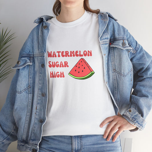 Watermelon Print Cotton T-Shirt