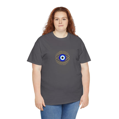 Evil Eye Graphic Tee – Unisex Casual Cotton T-Shirt | Protect Your Energy Shirt, Positive Vibes Apparel, Spiritual Gift - Wolf Aura Co