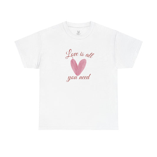 Love Is All You Need Heart Tee — Romantic Valentine’s Day T-Shirt