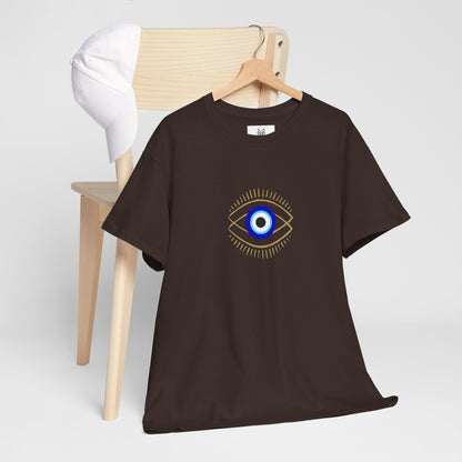 Evil Eye Graphic Tee – Unisex Casual Cotton T-Shirt | Protect Your Energy Shirt, Positive Vibes Apparel, Spiritual Gift - Wolf Aura Co