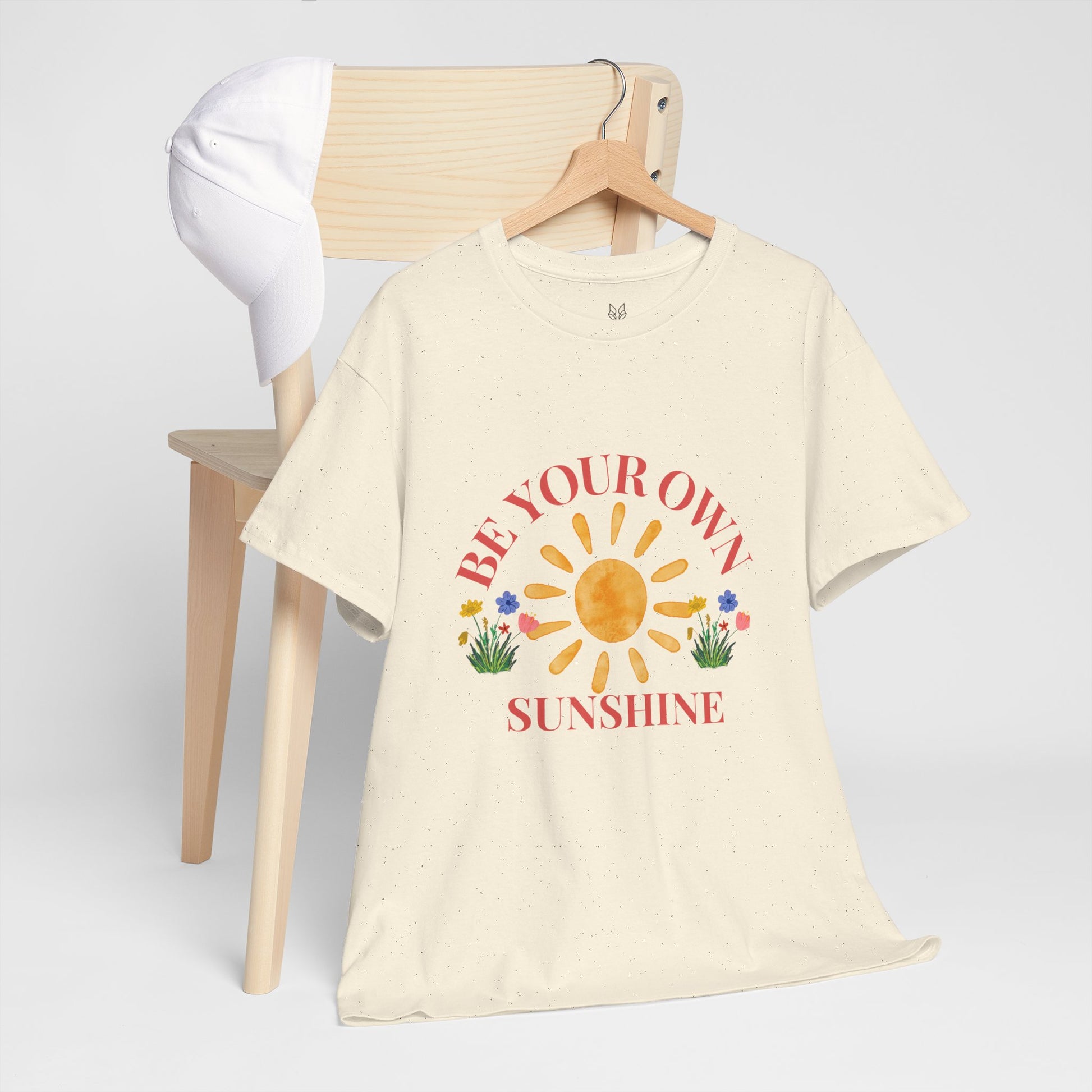 Be Your Own Sunshine Cotton T-Shirt – Positive Graphic Tee, Everyday Casual Wear, Uplifting Gift - Wolf Aura Co