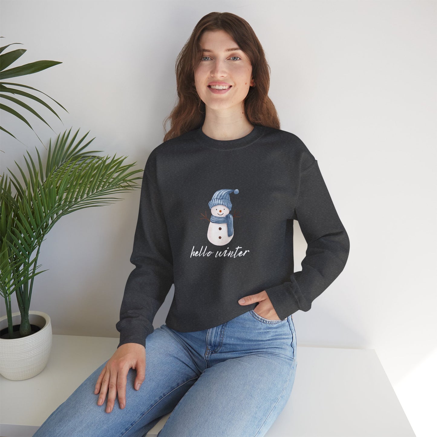 Let It Snow Sweatshirt – Cozy Winter Snowman Crewneck | Soft Cotton-Poly Winter Sweater