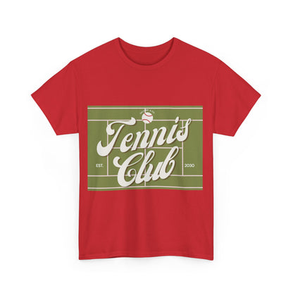 Tennis Print Tee - Unisex Cotton Tshirt for Sports Lovers