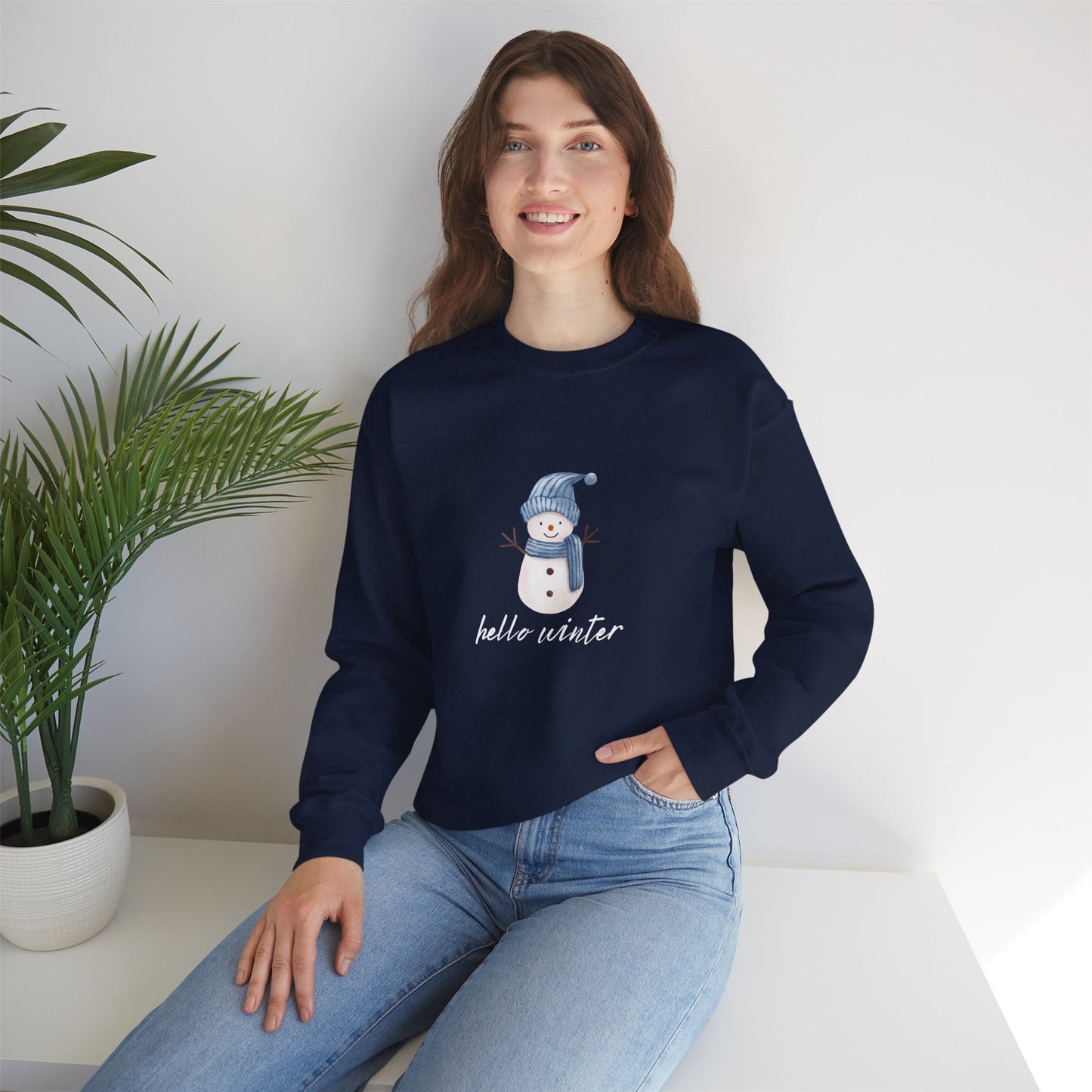 Let It Snow Sweatshirt – Cozy Winter Snowman Crewneck | Soft Cotton-Poly Winter Sweater