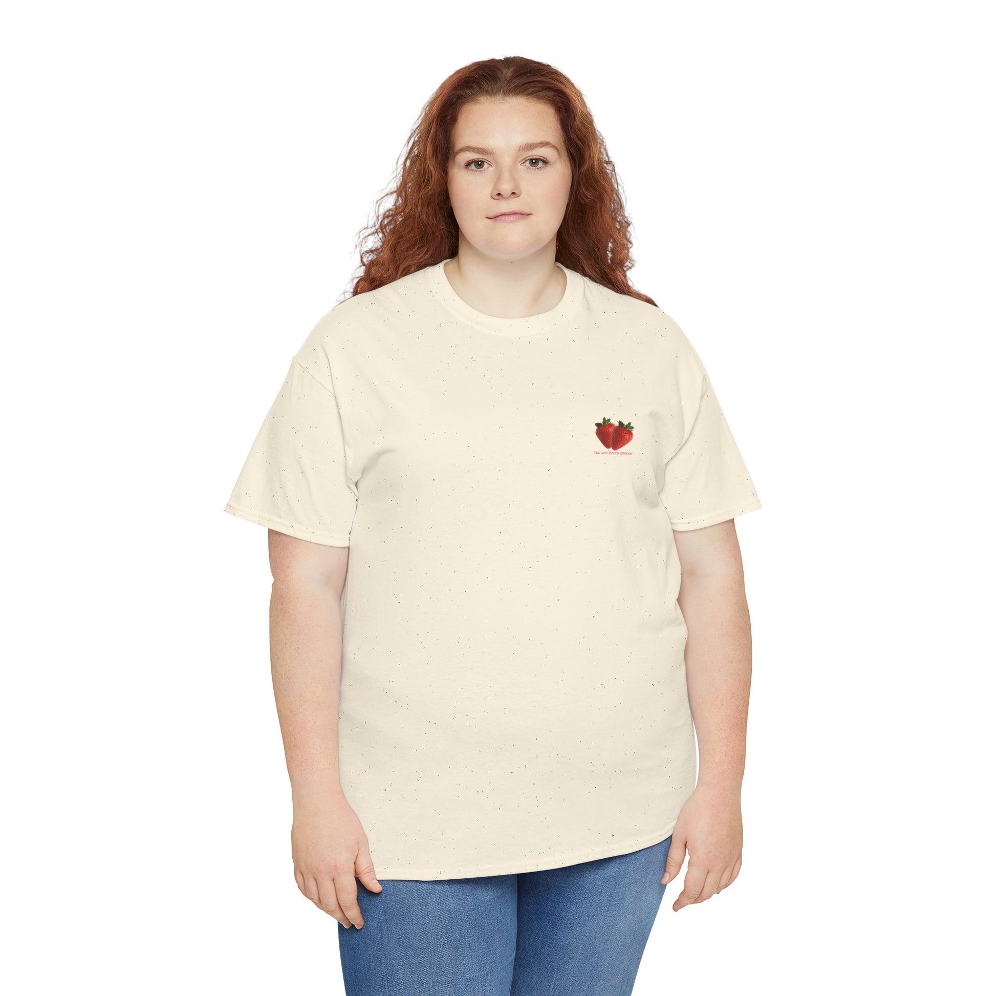 Strawberry Print Casual T-Shirt | Cute Graphic Tee, Everyday Comfort, Fruit-Inspired Fashion - Wolf Aura Co
