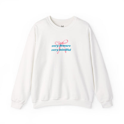 Very Demure, Very Mindful Print Sweatshirt – Cozy & Chic - Wolf Aura Co