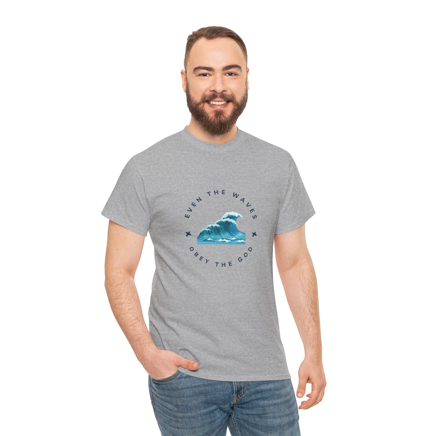 Wave Unisex Tee – Casual Cotton T-Shirt for Everyday Comfort - Wolf Aura Co