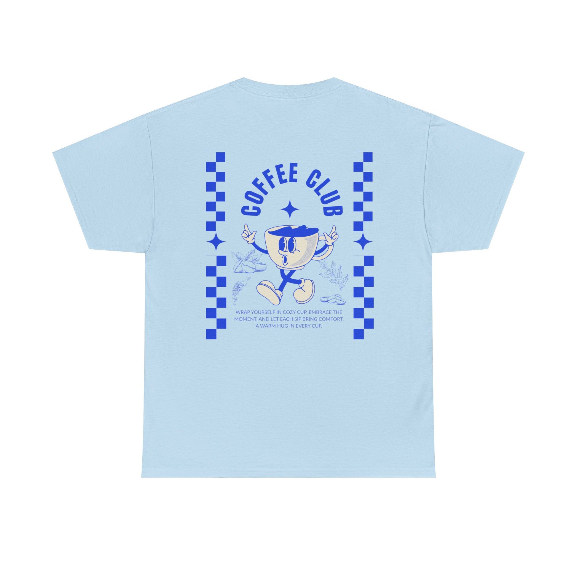 Coffee Club Cotton T-Shirt – Casual Graphic Tee, Coffee Lover Gift, Everyday Comfort - Wolf Aura Co