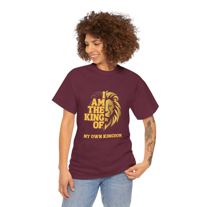 Lion Print Cotton T-Shirt – Fierce Graphic Tee, Casual Everyday Wear, Animal Lover Gift - Wolf Aura Co
