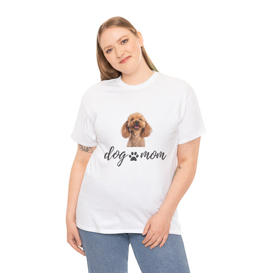 Dog Mom Cotton Tee – Casual &Comfy Gift for Pet Lovers | Wolf Aura