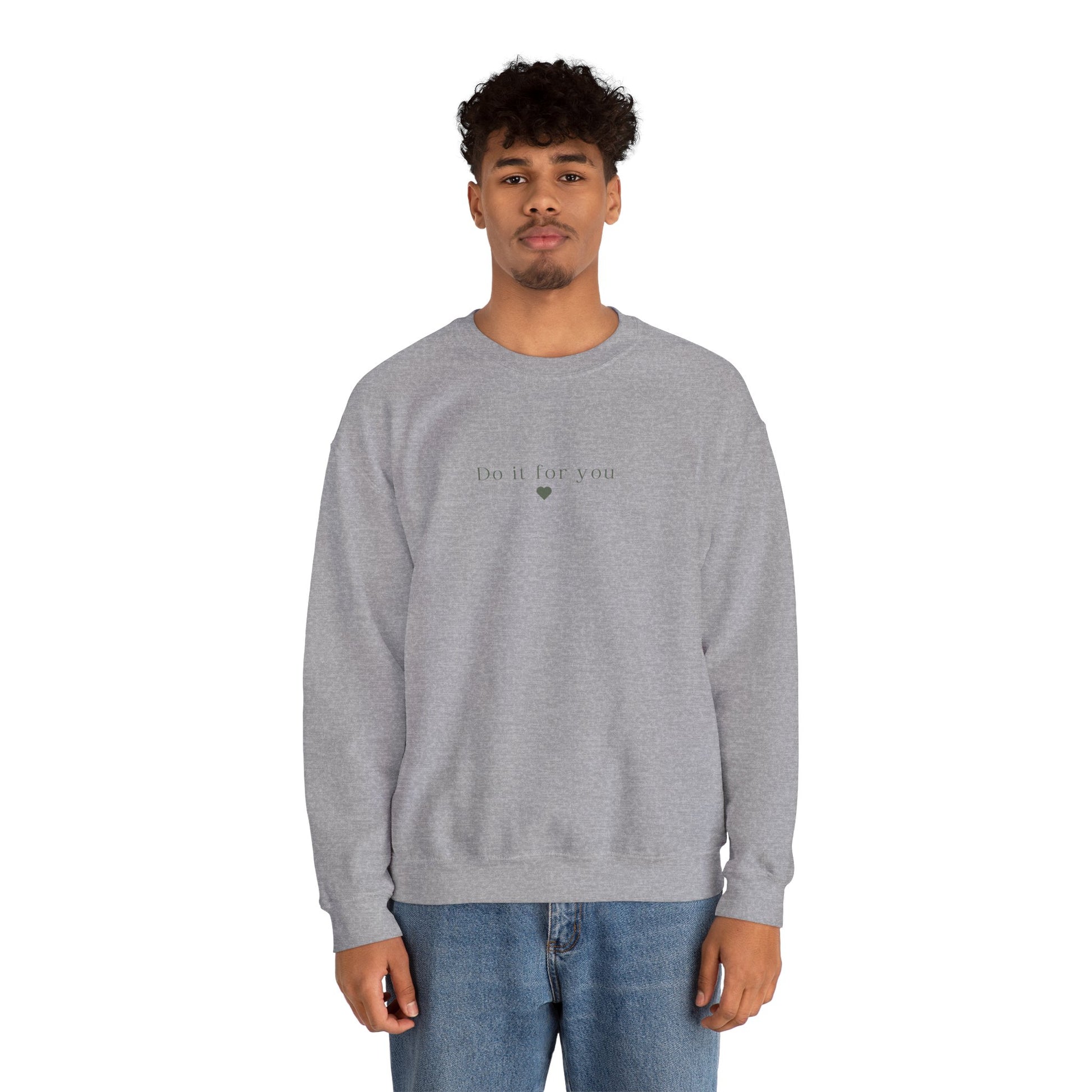 Cozy Affirmation Crewneck Sweatshirt – Do It For You - Wolf Aura Co