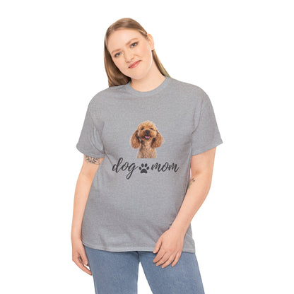 Dog Mom Cotton Tee – Casual &Comfy Gift for Pet Lovers | Wolf Aura