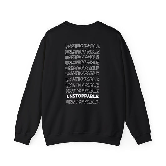 Unstoppable Unisex Heavy Blend Crewneck Sweatshirt, Motivational Gift, Casual Apparel, Cozy Layer, Streetwear, Fall/Winter Fashion - Wolf Aura Co