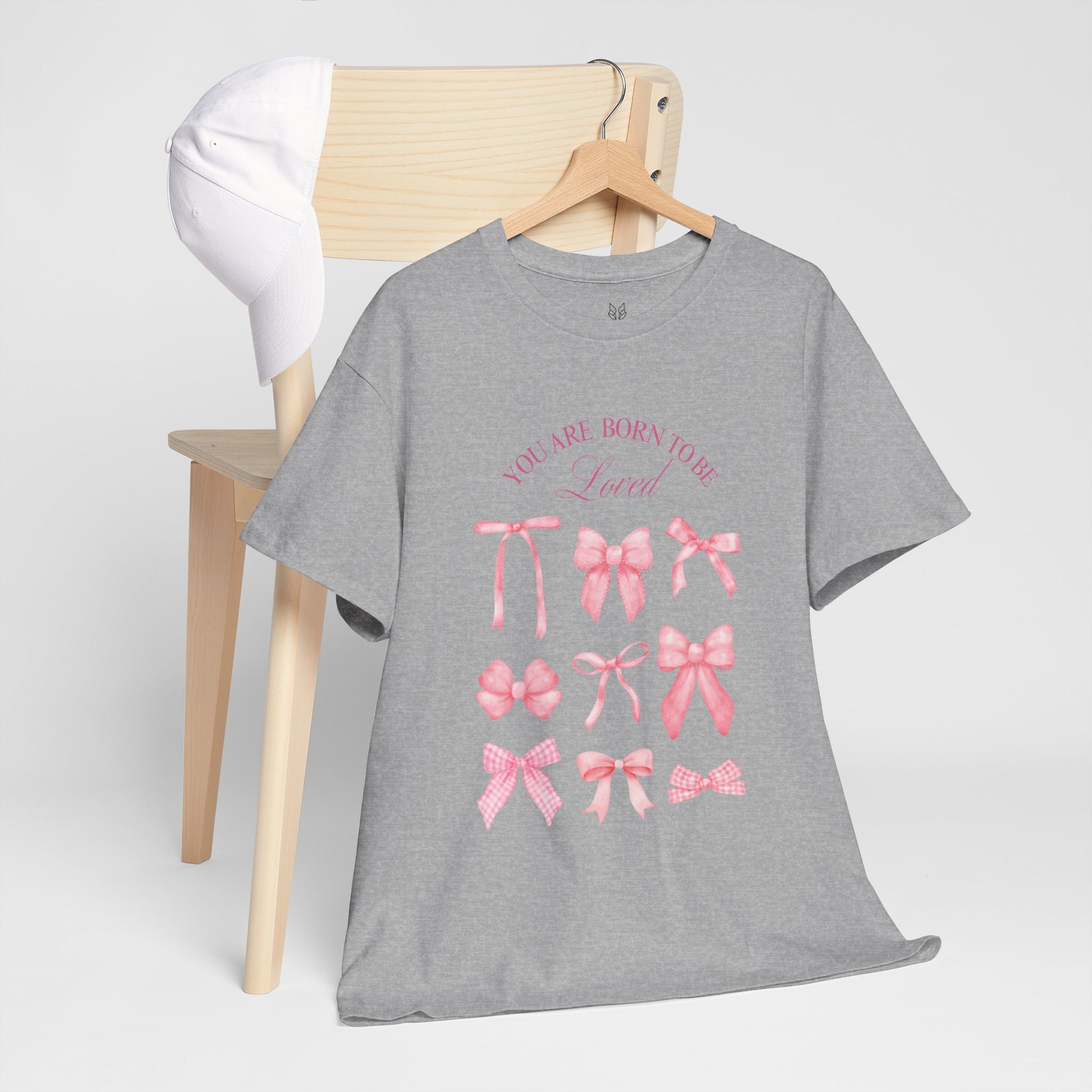 Cute Bow Cotton T-Shirt – Casual Graphic Tee, Everyday Comfort, Gift for Her - Wolf Aura Co