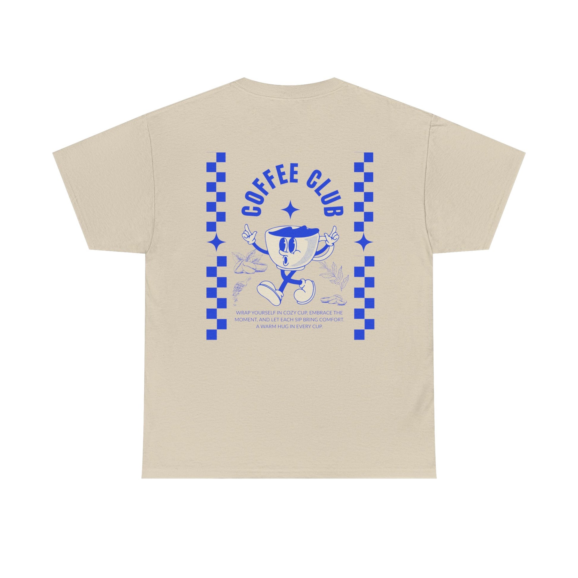Coffee Club Cotton T-Shirt – Casual Graphic Tee, Coffee Lover Gift, Everyday Comfort - Wolf Aura Co