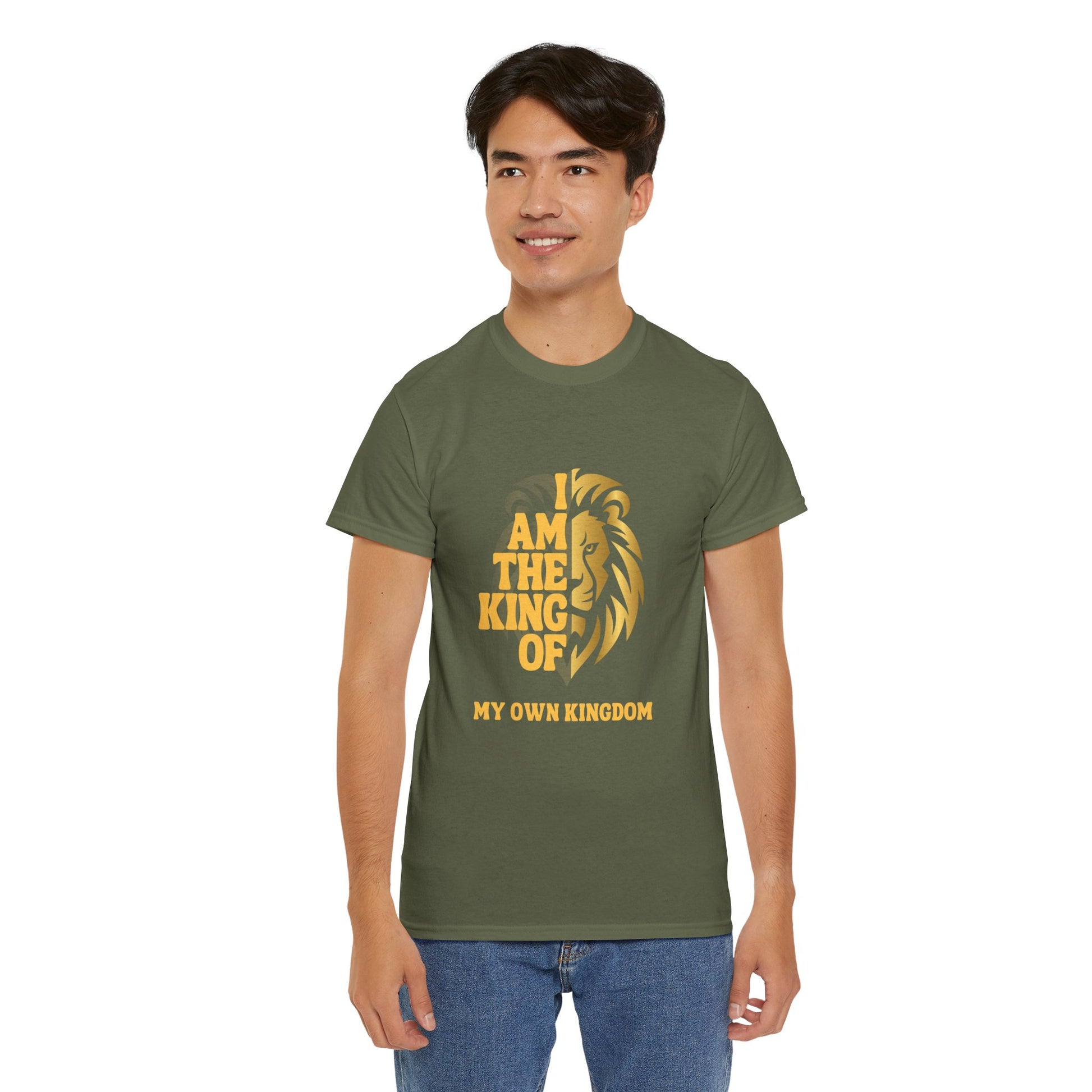 Lion Print Cotton T-Shirt – Fierce Graphic Tee, Casual Everyday Wear, Animal Lover Gift - Wolf Aura Co