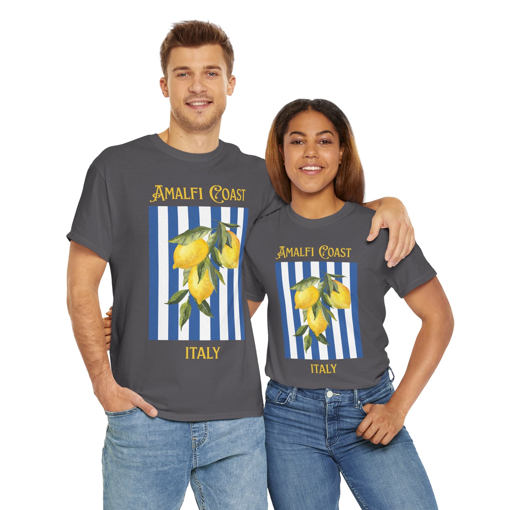 Unisex Amalfi Coast T-Shirt – Casual Coastal Graphic Tee - Wolf Aura Co