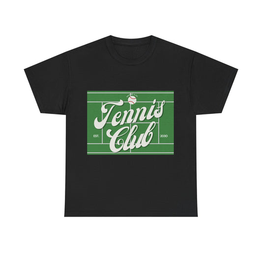 Tennis Print Tee - Unisex Cotton Tshirt for Sports Lovers