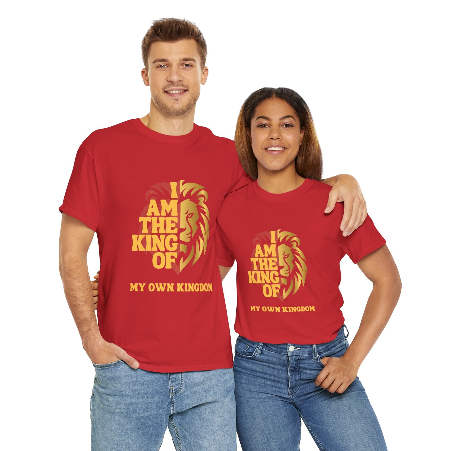 Lion Print Cotton T-Shirt – Fierce Graphic Tee, Casual Everyday Wear, Animal Lover Gift - Wolf Aura Co