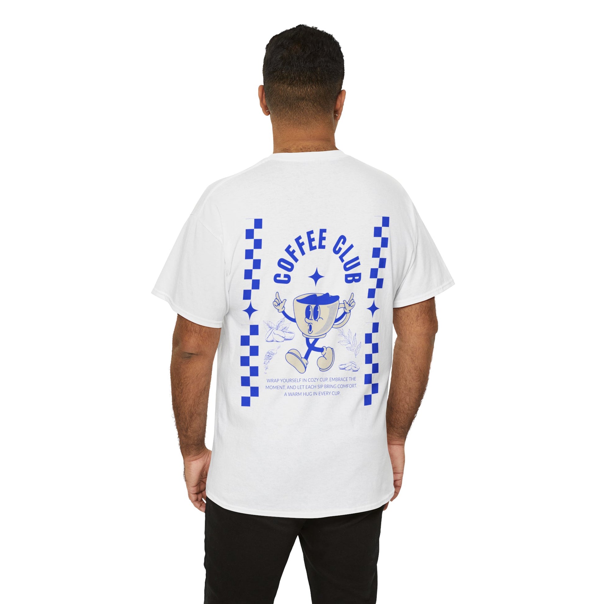 Coffee Club Cotton T-Shirt – Casual Graphic Tee, Coffee Lover Gift, Everyday Comfort - Wolf Aura Co