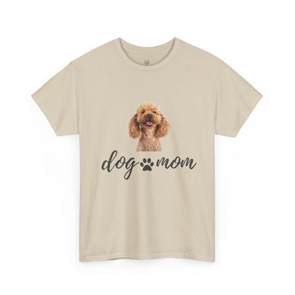 Dog Mom Cotton Tee – Casual &Comfy Gift for Pet Lovers | Wolf Aura