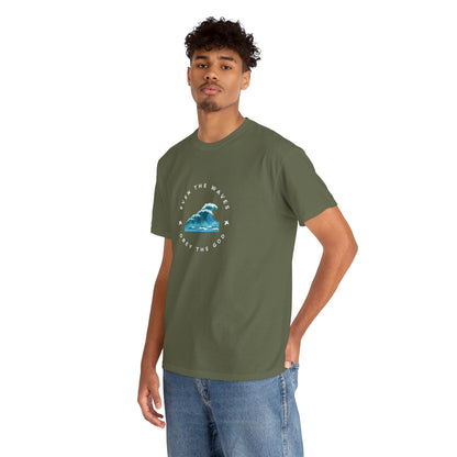 Wave Unisex Tee – Casual Cotton T-Shirt for Everyday Comfort - Wolf Aura Co
