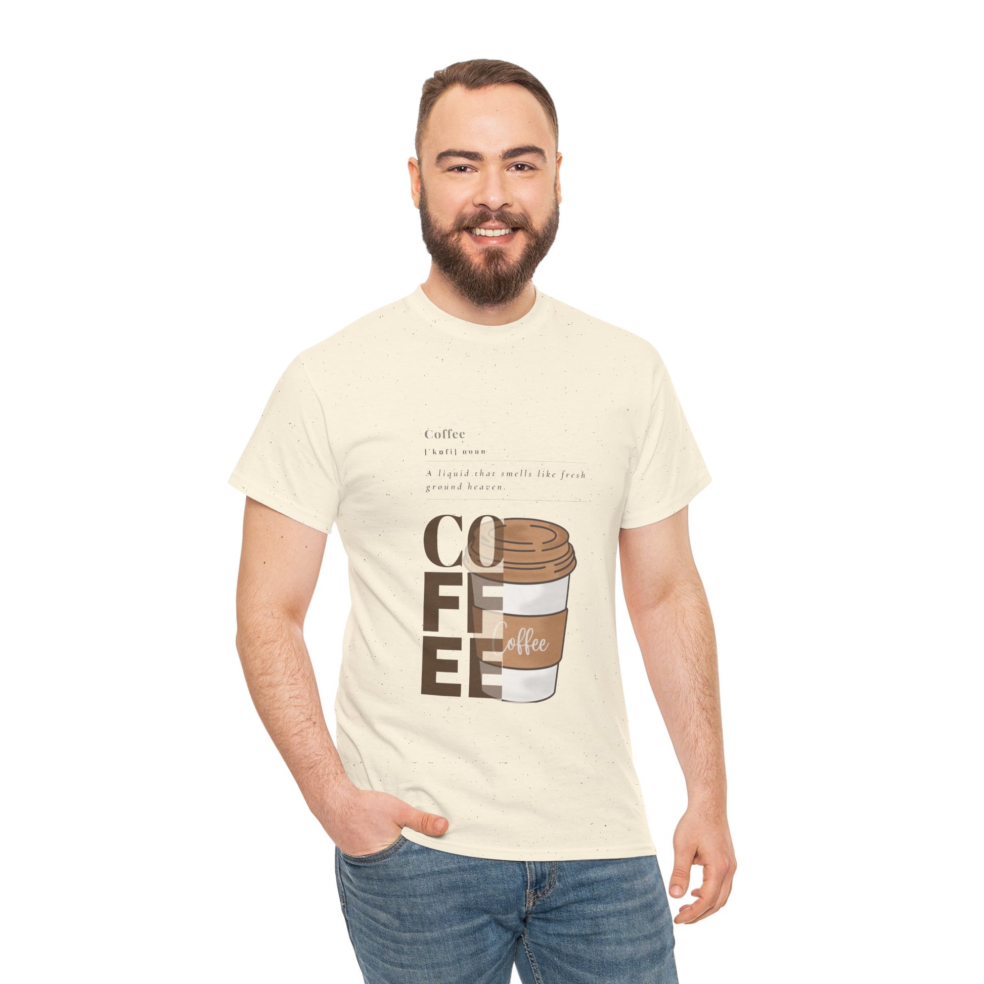 Fresh Brew Vibes Cotton T-Shirt – Casual Coffee Lovers Graphic Tee, Everyday Comfort, Barista Gift - Wolf Aura Co