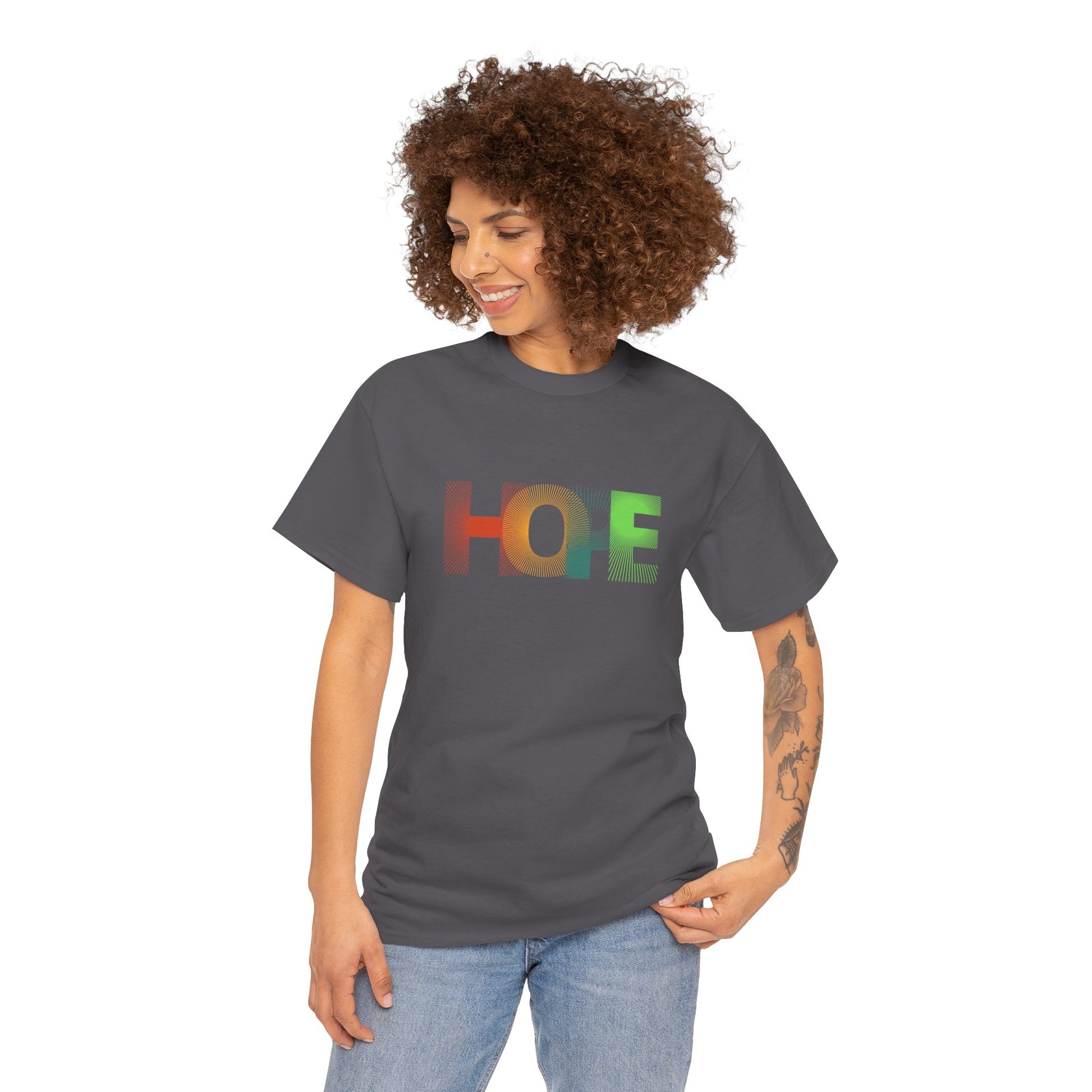 Unisex Hope Graphic Tee – Motivational Casual Wear - Wolf Aura Co
