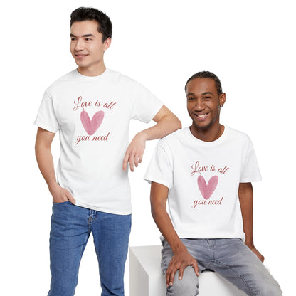 Love Is All You Need Heart Tee — Romantic Valentine’s Day T-Shirt