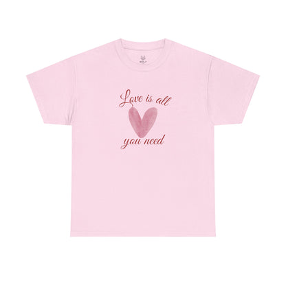 Love Is All You Need Heart Tee — Romantic Valentine’s Day T-Shirt