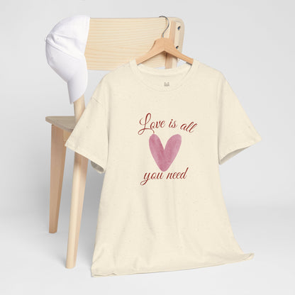 Love Is All You Need Heart Tee — Romantic Valentine’s Day T-Shirt