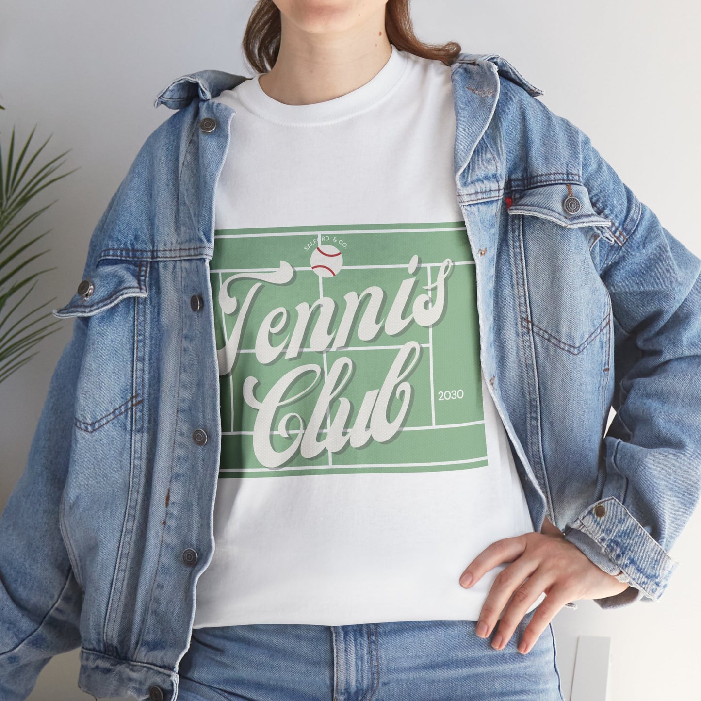 Tennis Print Tee - Unisex Cotton Tshirt for Sports Lovers
