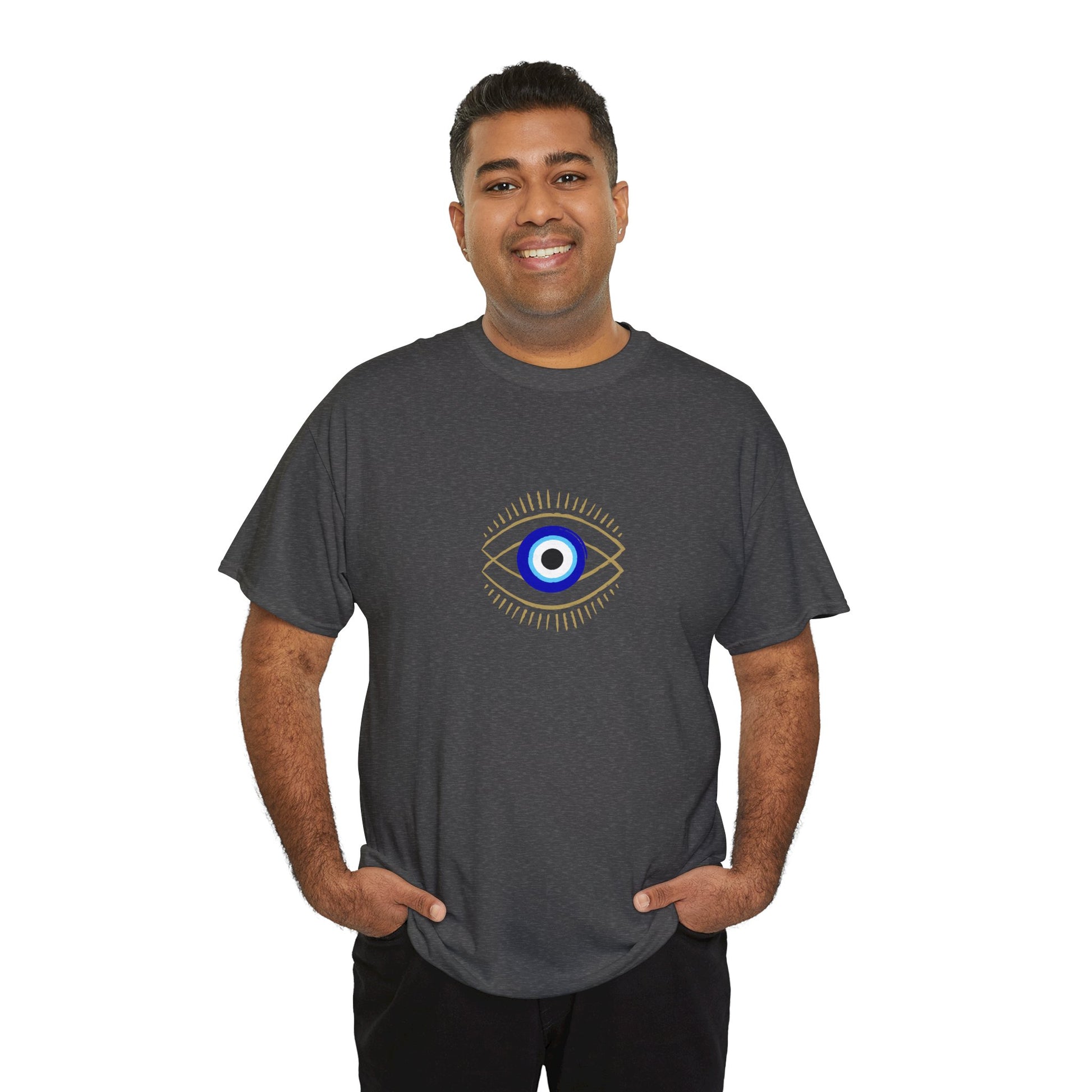 Evil Eye Graphic Tee – Unisex Casual Cotton T-Shirt | Protect Your Energy Shirt, Positive Vibes Apparel, Spiritual Gift - Wolf Aura Co