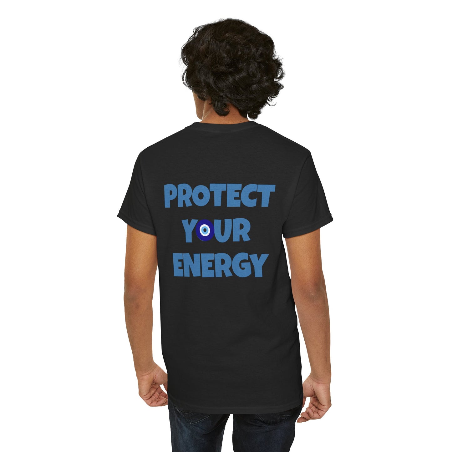 Evil Eye Graphic Tee – Unisex Casual Cotton T-Shirt | Protect Your Energy Shirt, Positive Vibes Apparel, Spiritual Gift - Wolf Aura Co