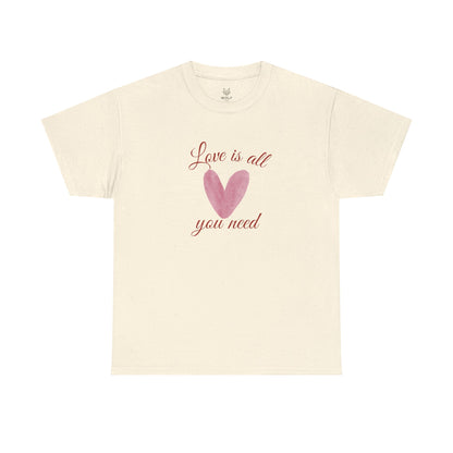 Love Is All You Need Heart Tee — Romantic Valentine’s Day T-Shirt