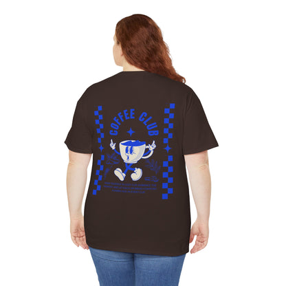 Coffee Club Cotton T-Shirt – Casual Graphic Tee, Coffee Lover Gift, Everyday Comfort - Wolf Aura Co
