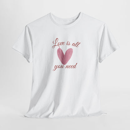 Love Is All You Need Heart Tee — Romantic Valentine’s Day T-Shirt