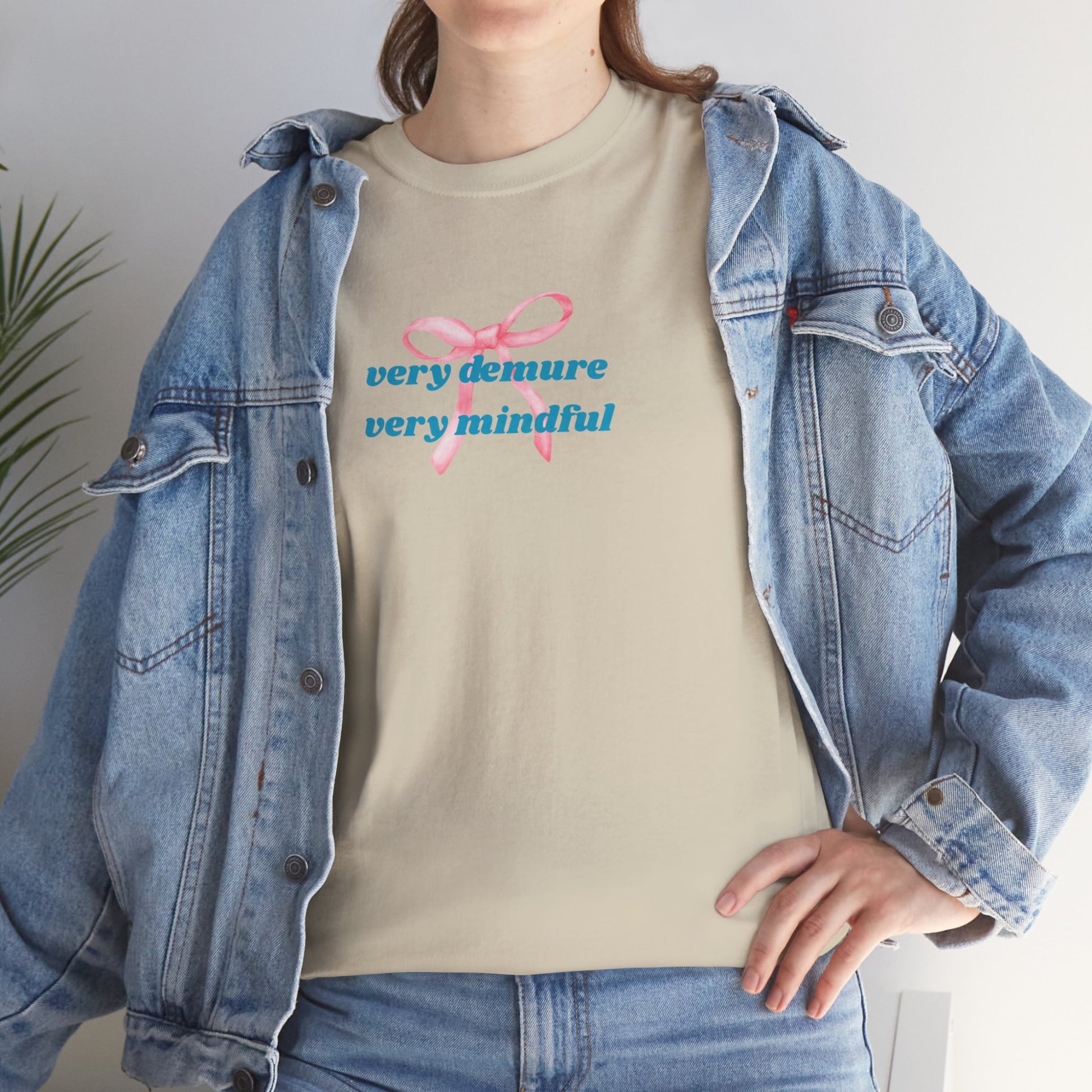 Very Demure, Very Mindful Print Tee – Cozy & Stylish - Wolf Aura Co